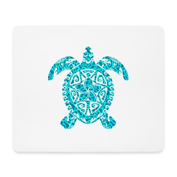 Maori Turtle Honu Plumeria Tribal Tattoo - Mouse Pad (horizontal) - white - Front