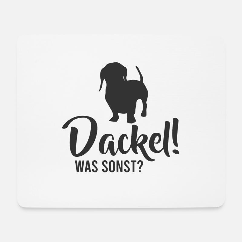 Hunde – Shirt Haustier Dackel Geschenk - Mousepad (Querformat) - Weiß