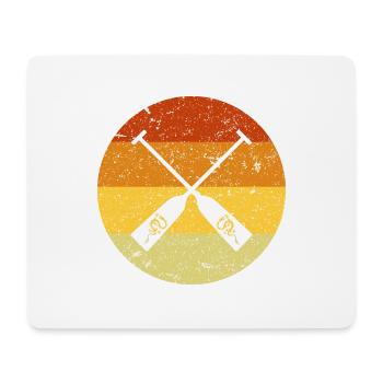 Dragon Boat Paddle Icon Retro Vintage Old School - Mouse Pad (horizontal) - white - Front