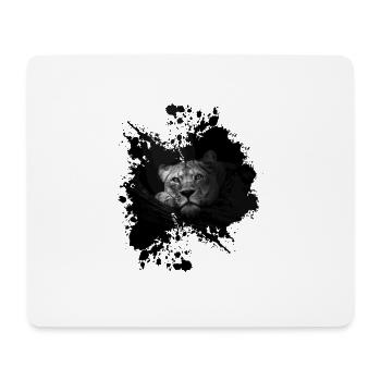 Queen of the animals Lioness - Mouse Pad (horizontal) - white - Front