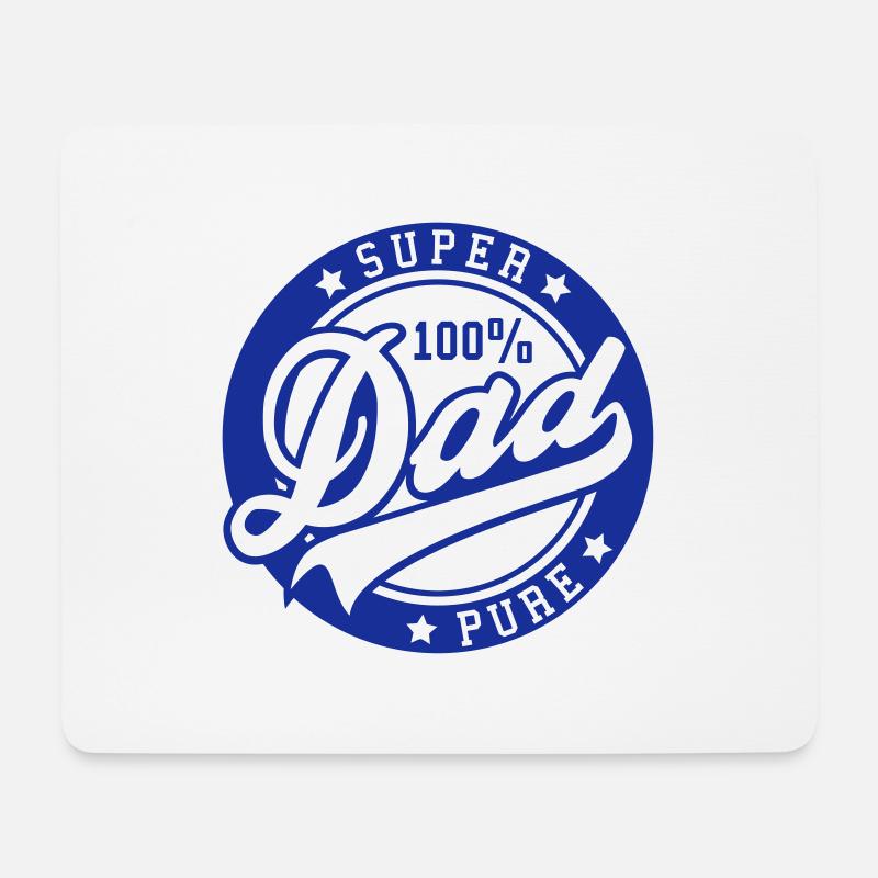 100 percent PURE SUPER DAD - Mousepad (Querformat) - Weiß
