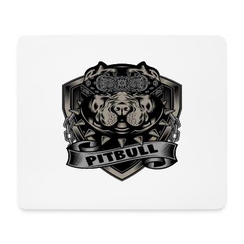 Pitbull - Tapis de souris (format paysage) - blanc - Devant