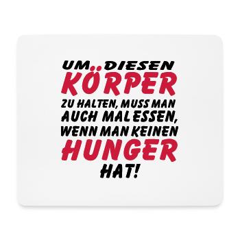 koerper_hunger_vec_2 de anl - Mousepad (Querformat) - Weiß - Vorne