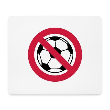 Anti Fußball - Mousepad (Querformat) - Weiß - Vorne