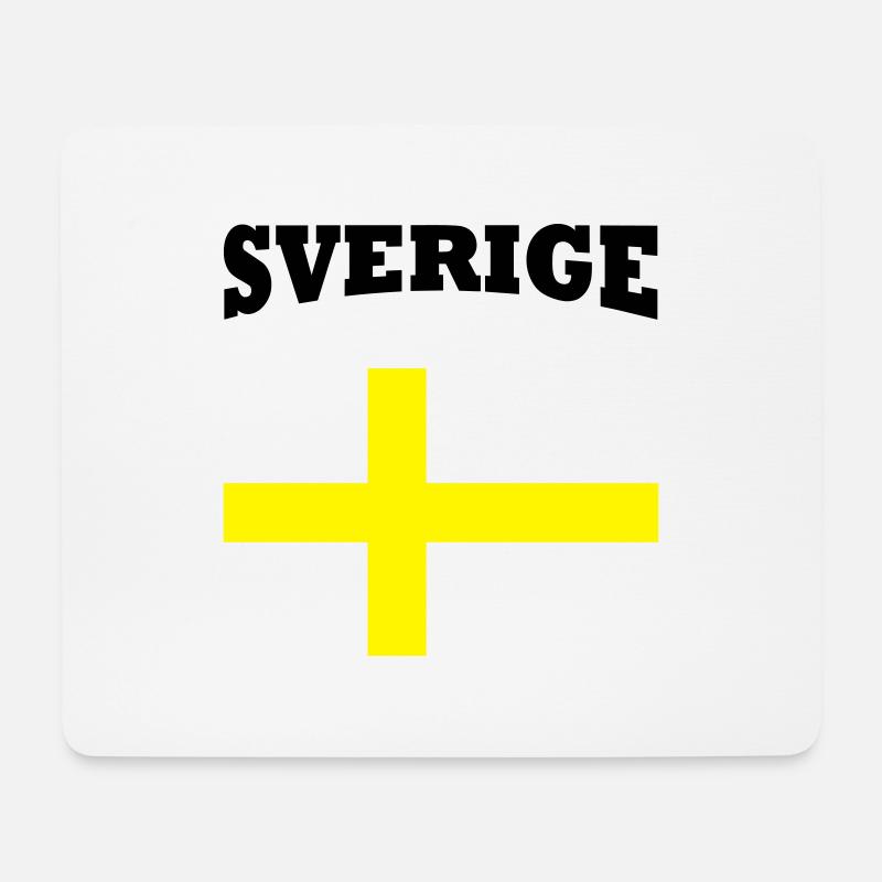 Sverige - Mousepad (Querformat) - Weiß