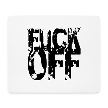 Fuck Off Abdruck - Mousepad (Querformat) - Weiß - Vorne