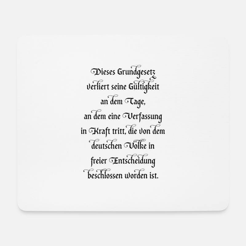 Artikel 146 GG Text - Mousepad (Querformat) - Weiß