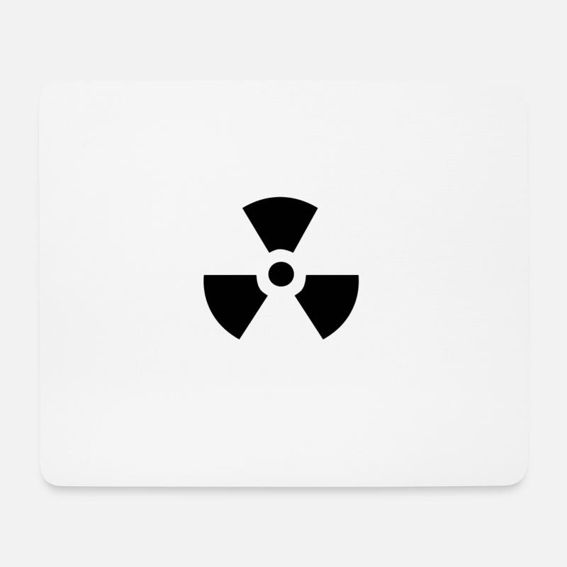 radioactive symbol - Mouse Pad (horizontal) - white
