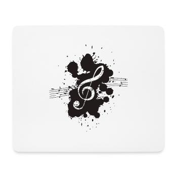 clef de sol - Tapis de souris (format paysage) - blanc - Devant