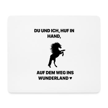 Du Ich Liebe Pferd Reiten Hobby Hufe Sprung - Mousepad (Querformat) - Weiß - Vorne