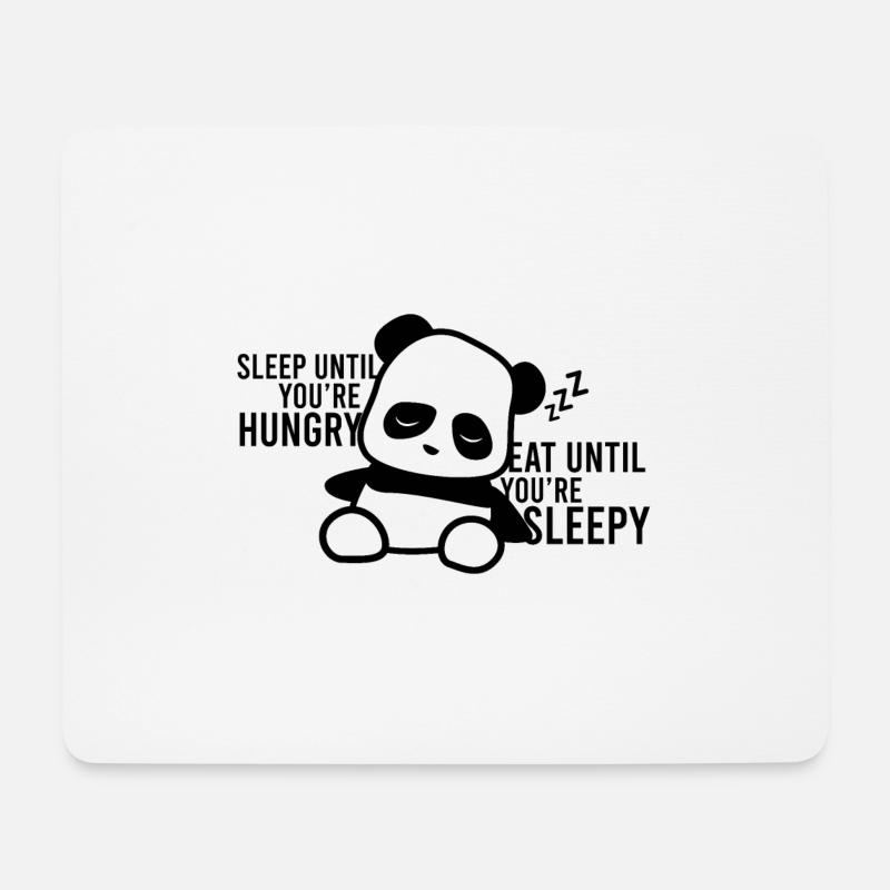 Gib deine Träume nicht auf, schlafe weiter Panda - Mousepad (Querformat) - Weiß