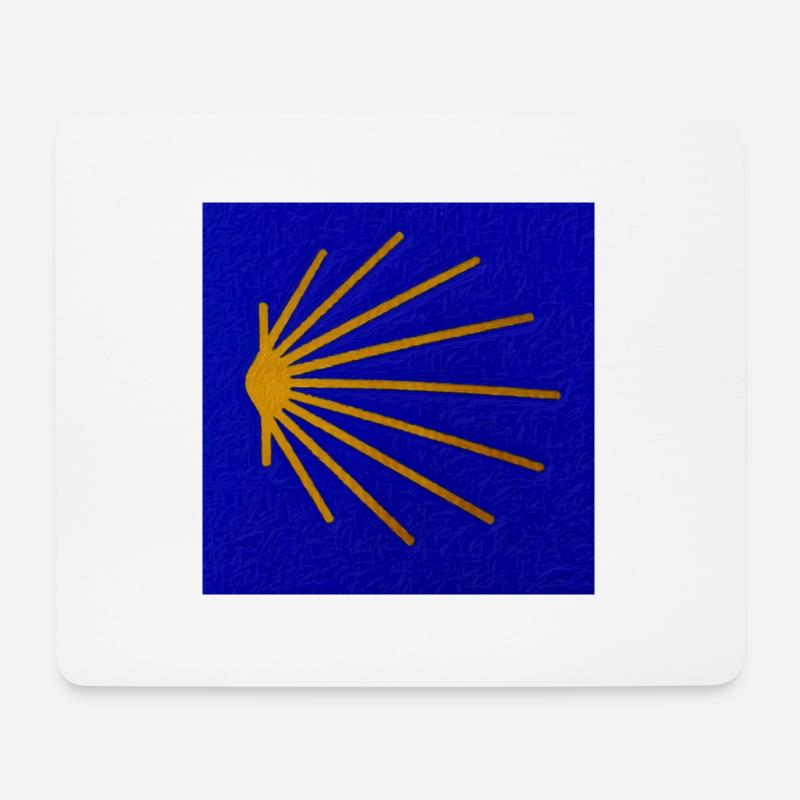 Jakobsweg 2023 - Pilgermuschel - Mousepad (Querformat) - Weiß