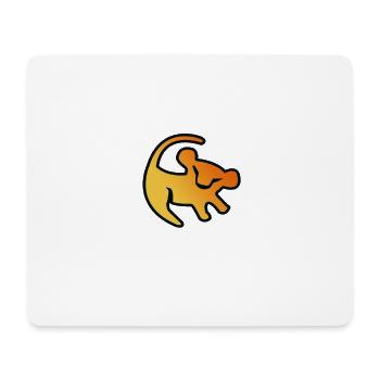 lion mignon - Tapis de souris (format paysage) - blanc - Devant