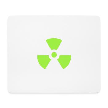 radioactive symbol green - Mouse Pad (horizontal) - white - Front