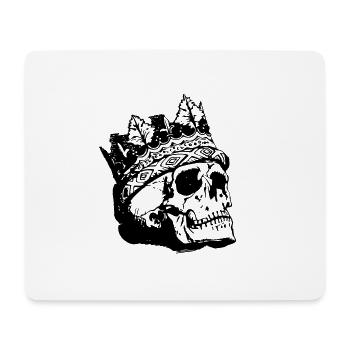 Skull Crown King Skull Skeleton King Majesty - Mouse Pad (horizontal) - white - Front