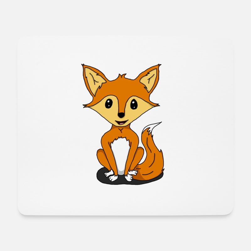 Kleiner Fuchs - Mousepad (Querformat) - Weiß