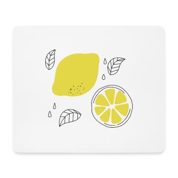 Été citron - Tapis de souris (format paysage) - blanc - Devant