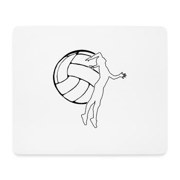 Volley-ball filles Sport T-shirts idée cadeau - Tapis de souris (format paysage) - blanc - Devant