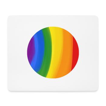 Couleurs de l’arc-en-ciel attrapé dans un cercle - Tapis de souris (format paysage) - blanc - Devant