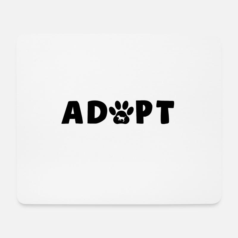 Hunde Pfoten Abdruck - Mousepad (Querformat) - Weiß