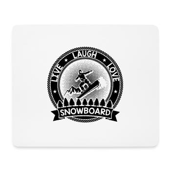 Snowboard Snowboards Sports d’hiver - Tapis de souris (format paysage) - blanc - Devant