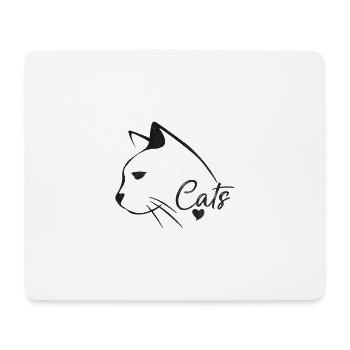 Cats - Mousepad (Querformat) - Weiß - Vorne