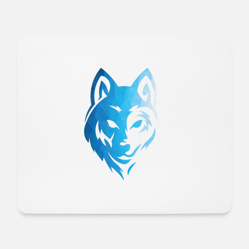 König der Tiere Wolf Silhouette Geschenk Tier - Mousepad (Querformat) - Weiß