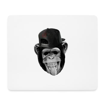 Singe cool - Tapis de souris (format paysage) - blanc - Devant