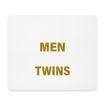 Zwillinge Echte Maenner machen Zwillinge t shirt - Mousepad (Querformat) - Weiß - Vorne