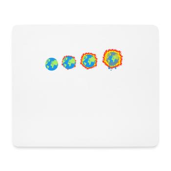 Climate Change Evolution Funny Awareness T-Shirt - Mousepad (Querformat) - Weiß - Vorne