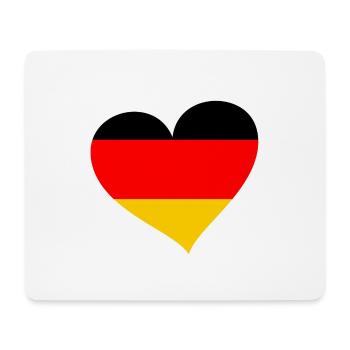 Deutschland Herz - Mousepad (Querformat) - Weiß - Vorne
