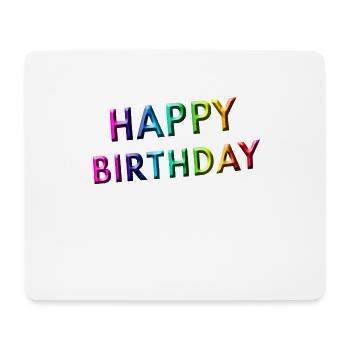 Joyeux anniversaire - Tapis de souris (format paysage) - blanc - Devant