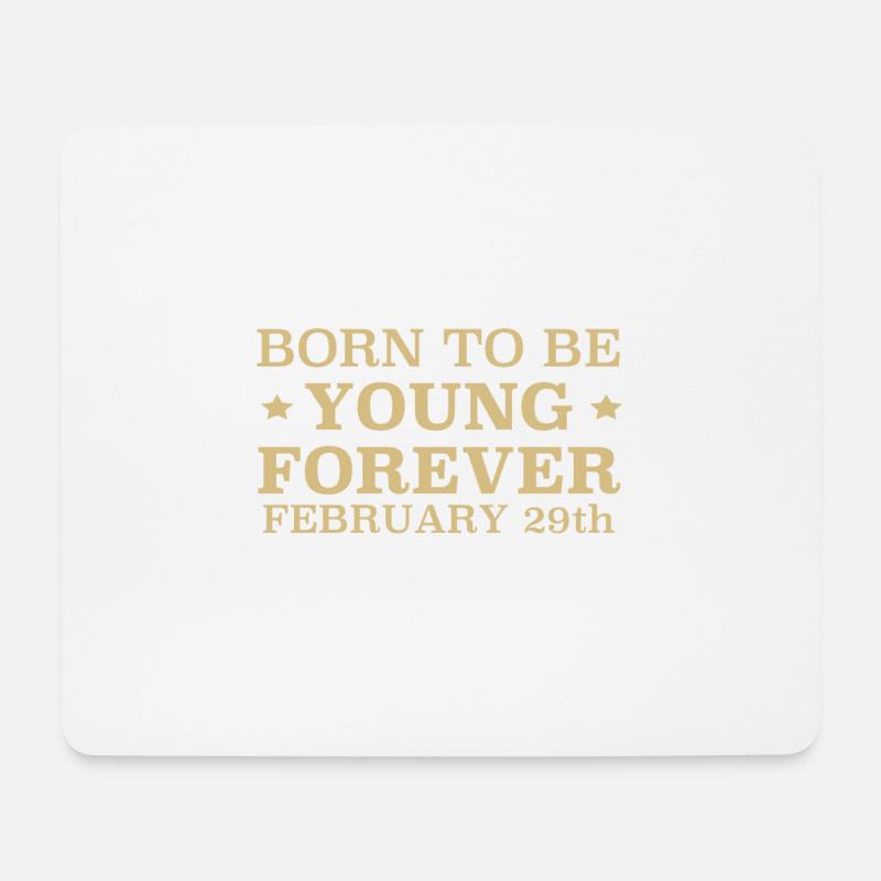 Geboren am 29. Februar - Mousepad (Querformat) - Weiß