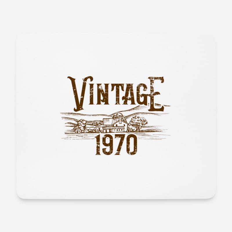 Vintage 1970 Geschenk - Mousepad (Querformat) - Weiß