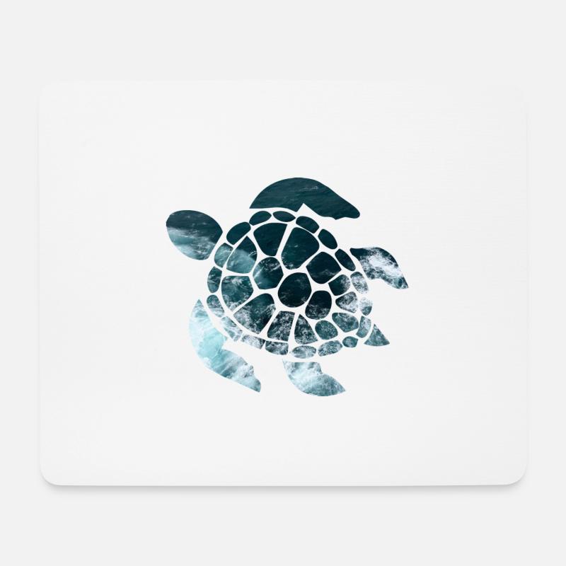 Schildkröte - Mousepad (Querformat) - Weiß