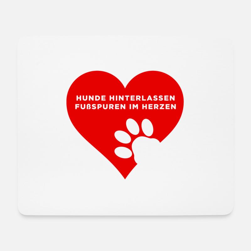 Hundeliebe - Mousepad (Querformat) - Weiß