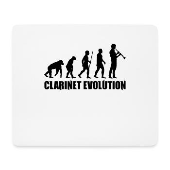 Clarinet Evolution Music T-Shirt - Mousepad (Querformat) - Weiß - Vorne