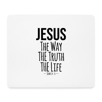Jesus John 14 6 - Mousepad (Querformat) - Weiß - Vorne