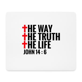 john 14 6 - Mousepad (Querformat) - Weiß - Vorne