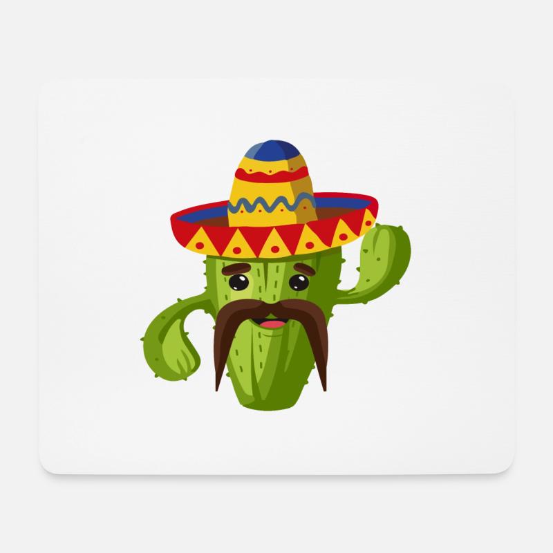 Kaktus cactus Mexikanisch - Mousepad (Querformat) - Weiß