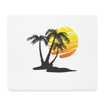 Sommer unter Palmen - Mousepad (Querformat) - Weiß - Vorne