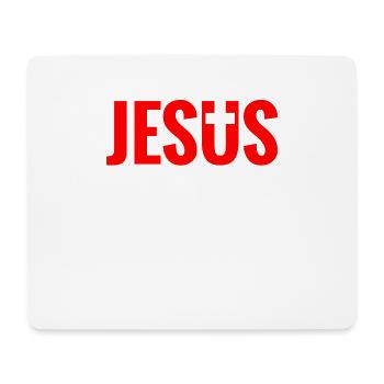 Jésus - Tapis de souris (format paysage) - blanc - Devant