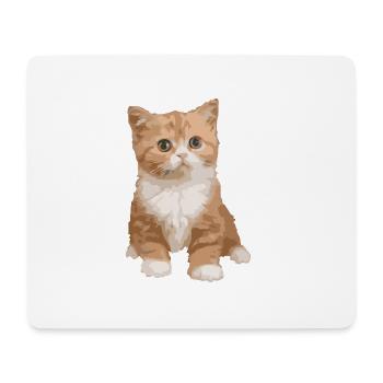 chat - chat - Tapis de souris (format paysage) - blanc - Devant