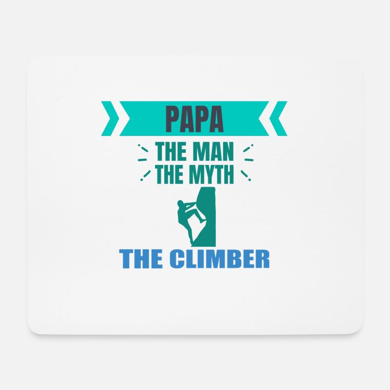 Papa The Man The Myth The Climber Hobby T-Shirt - Mousepad (Querformat) - Weiß
