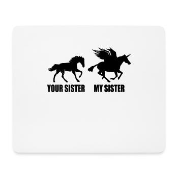 Your Sister My Sister Flying Unicorn Animal Shirt - Mousepad (Querformat) - Weiß - Vorne