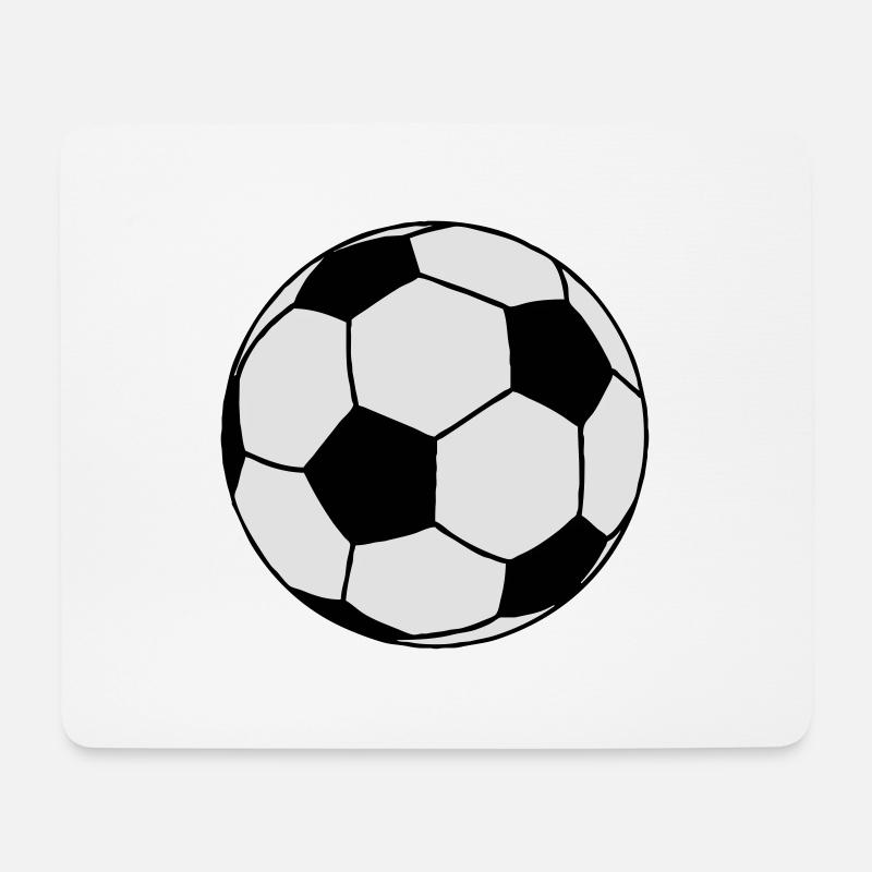 Fußball - Mousepad (Querformat) - Weiß