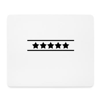 5 stars - Mouse Pad (horizontal) - white - Front