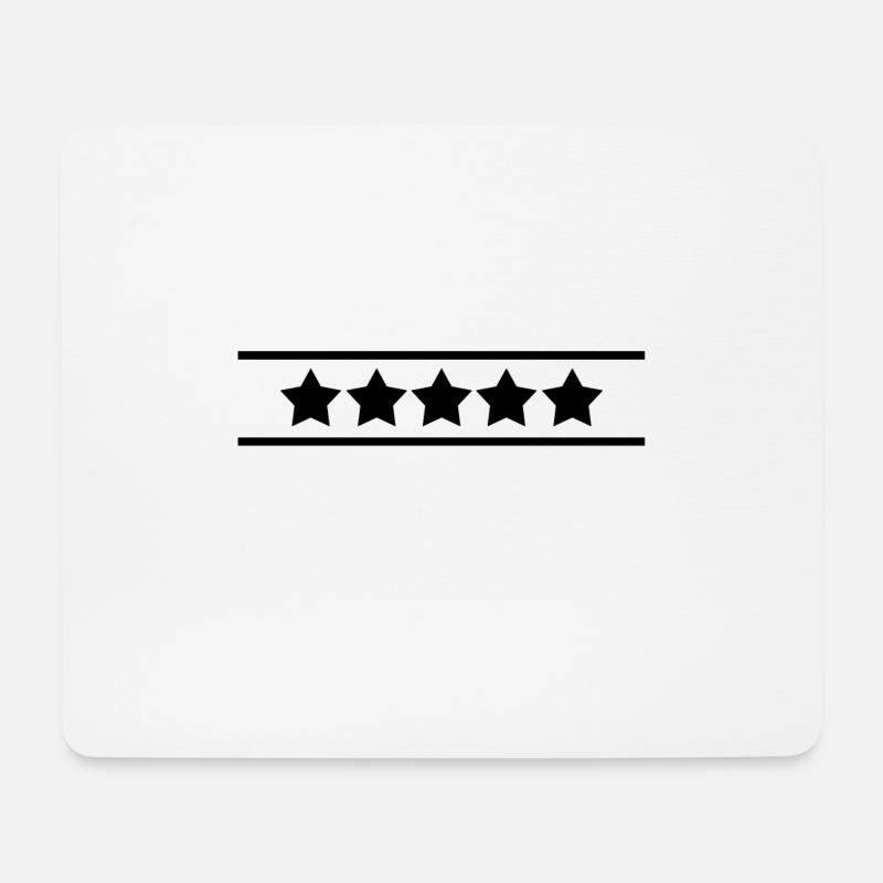 5 Sterne - Mousepad (Querformat) - Weiß