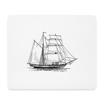 Sailing ship - Mouse Pad (horizontal) - white - Front