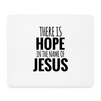 hope in jesus - Mousepad (Querformat) - Weiß - Vorne